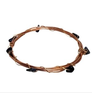 Artisan Wire Bracelet | Lapis Lazuli & Twisted Copper